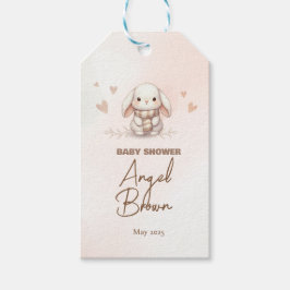 Cute Bunny Baby Shower Favor Tag ギフトタグ