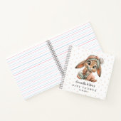 Cute Bunny Baby Shower Guest Book ノートブック (内部)