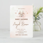 Cute bunny baby shower invitation シーズンカード (スタンド正面)