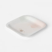 Cute Bunny Baby Shower paper plate ペーパープレート (傾斜あり)