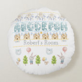 Cute Bunny  Bear pastel antistress ラウンドクッション (裏面)