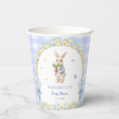 Cute Bunny Blue Baby Shower Paper Cups 紙コップ (裏面)