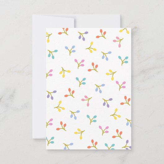 Cute Bunny Border Easter Invitation Egg Hunt 招待状 (裏面)