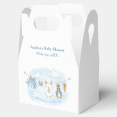 Cute Bunny Boy Clothesline Baby Shower   フェイバーボックス (オープン)