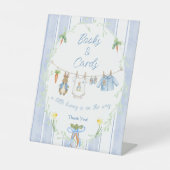 Cute Bunny Boy Clothesline Books and Cards Sign 台座サイン (正面)