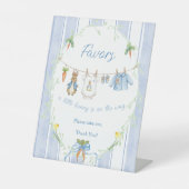 Cute Bunny Boy Clothesline Favor Sign 台座サイン (正面)