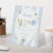 Cute Bunny Boy Clothesline Favor Sign 台座サイン (インサイチュ)