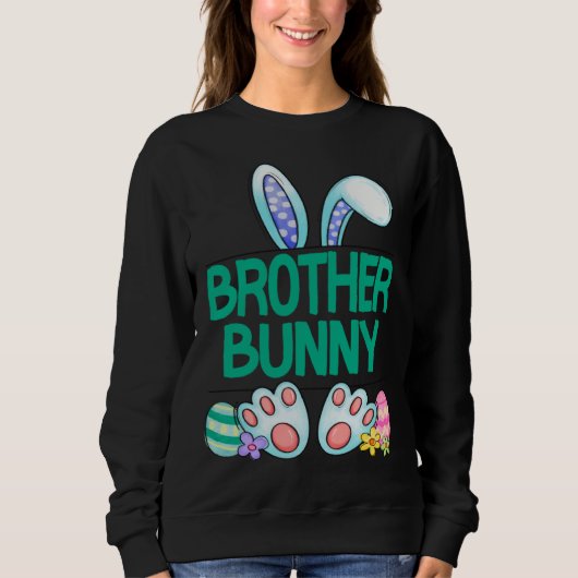 Cute Bunny Brother Bunny Cute Easter Family Matchi スウェットシャツ (正面)