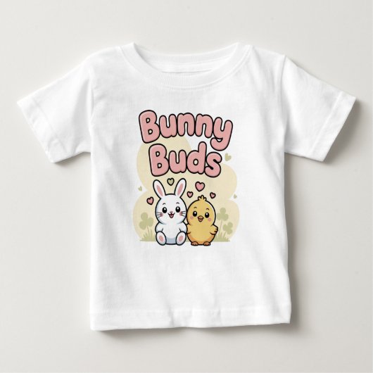 Cute Bunny Buds Easter Kids ベビーTシャツ (正面)