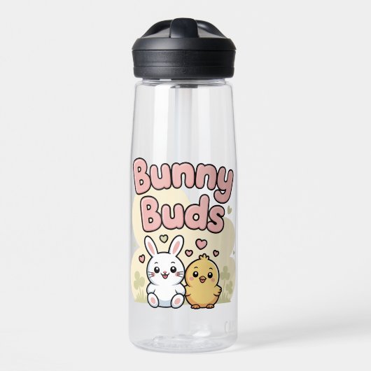 Cute Bunny Buds Easter Water Bottle ウォーターボトル (正面)