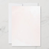 Cute Bunny, Butterfly, Pink Flowers, Baby Shower 招待状 (裏面)