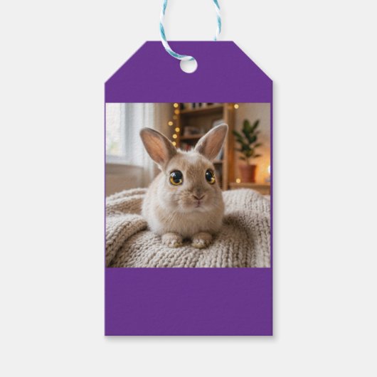 Cute bunny card ギフトタグ (正面)