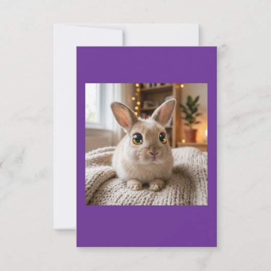 Cute bunny card サンキューカード (正面)