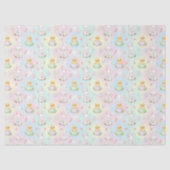 Cute Bunny Chick & Lamb Easter Pattern 薄葉紙 (正面)