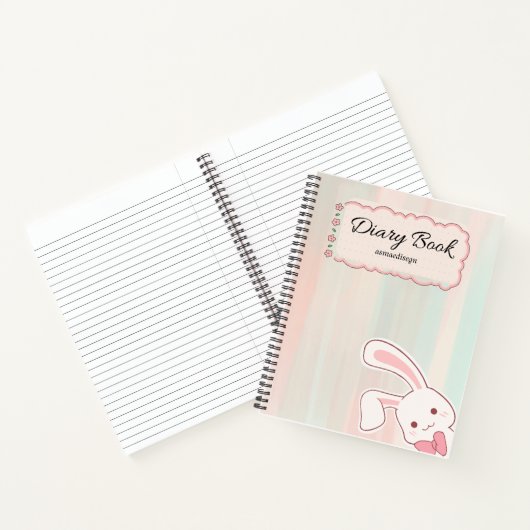 cute bunny diary notebook,  ノートブック (内部)