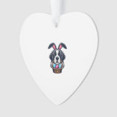 Cute Bunny Ear Saint Bernard Dog Easter Egg Owner  オーナメント (正面)