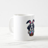 Cute Bunny Ear Saint Bernard Dog Easter Egg Owner  コーヒーマグカップ (正面左)