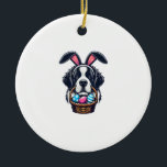 Cute Bunny Ear Saint Bernard Dog Easter Egg Owner  セラミックオーナメント<br><div class="desc">Cute Bunny Ear Saint Bernard Dog Easter Egg Owner Lover Mom T-Shirt</div>