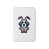 Cute Bunny Ear Saint Bernard Dog Easter Egg Owner  バスマット (正面縦)