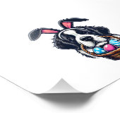 Cute Bunny Ear Saint Bernard Dog Easter Egg Owner  フォトプリント (角)