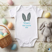 Cute Bunny Ears Boy First Easter 2026 Personalized ベビーボディスーツ