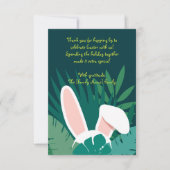 Cute Bunny Ears Easter Thank You Card サンキューカード (正面)