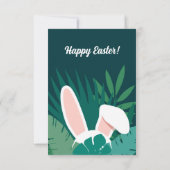 Cute Bunny Ears Easter Thank You Card サンキューカード (裏面)