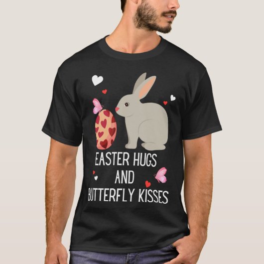 Cute Bunny Ears Happy Easter Rabbit Quote Saying W Tシャツ (正面)