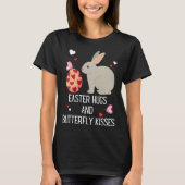 Cute Bunny Ears Happy Easter Rabbit Quote Saying W Tシャツ (正面)