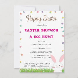 Cute Bunny  Easter BRUNCH & HUNT 招待状
