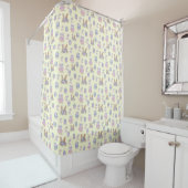 Cute Bunny Easter Egg Shower Curtain シャワーカーテン (インサイチュ)
