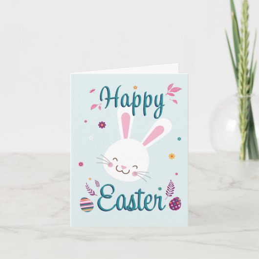 Cute bunny Easter greeting card. シーズンカード (正面)
