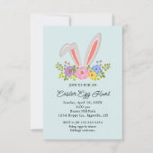 Cute Bunny Easter Invitation Egg Hunt 招待状 (正面)