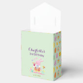 Cute Bunny & Egg Pattern Green Kids Birthday フェイバーボックス (オープン)