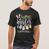Cute Bunny Eggs Happy Easter Lab Tech Laboratory T Tシャツ (正面)