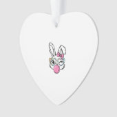Cute Bunny Face Bubblegum Glasses Pink Coquette Bo オーナメント (正面)