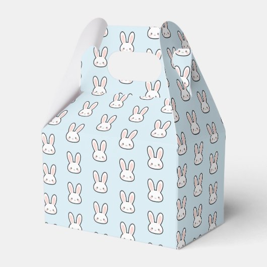 Cute Bunny Face Rabbit Pattern フェイバーボックス (正面サイド)