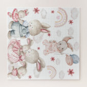 Cute Bunny Family Jigsaw Kids Birthday ジグソーパズル (横)