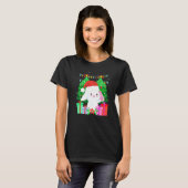 Cute bunny fir tree Christmas Tシャツ (正面フル)
