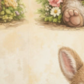 Cute Bunny Floral Pattern Wallpaper 壁紙 (縫い目)