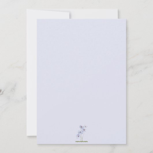 Cute Bunny Floral Spring Baby Shower Invitation (裏面)