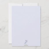 Cute Bunny Flowers Spring Baby Shower Invitation (裏面)