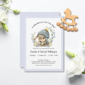 Cute Bunny Garden Spring Baby Shower Invitation