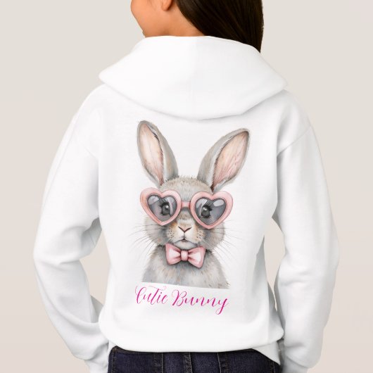 Cute Bunny Girl T-Shirt |Kawaii Rabbit Graphic Tee (裏面)