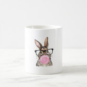 Cute Bunny Glasses Bubblegum Easter Day Girls Kids コーヒーマグカップ (中央)
