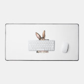 Cute Bunny Glasses Bubblegum Easter Day Girls Kids デスクマット (キーボード&マウス)