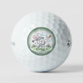 Cute Bunny Golfer Desingn ゴルフボール (正面)