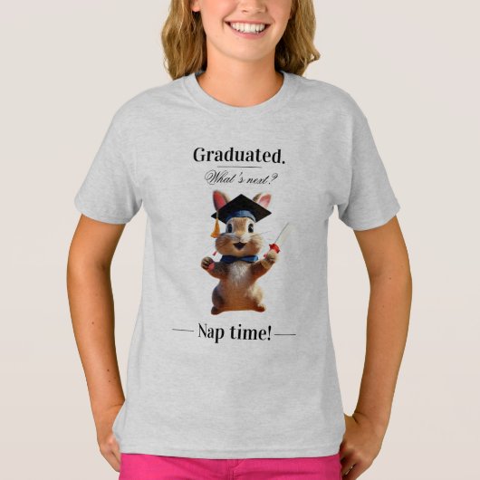 Cute Bunny Graduation T-Shirt – Class of Tシャツ (正面)