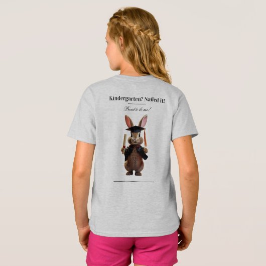 Cute Bunny Graduation T-Shirt – Class of Tシャツ (裏面フル)