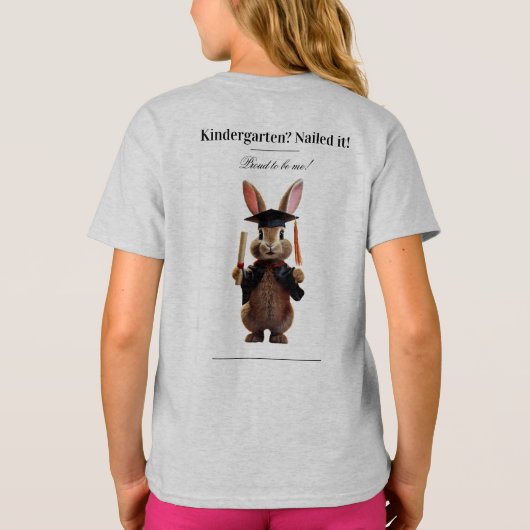 Cute Bunny Graduation T-Shirt – Class of Tシャツ (裏面)